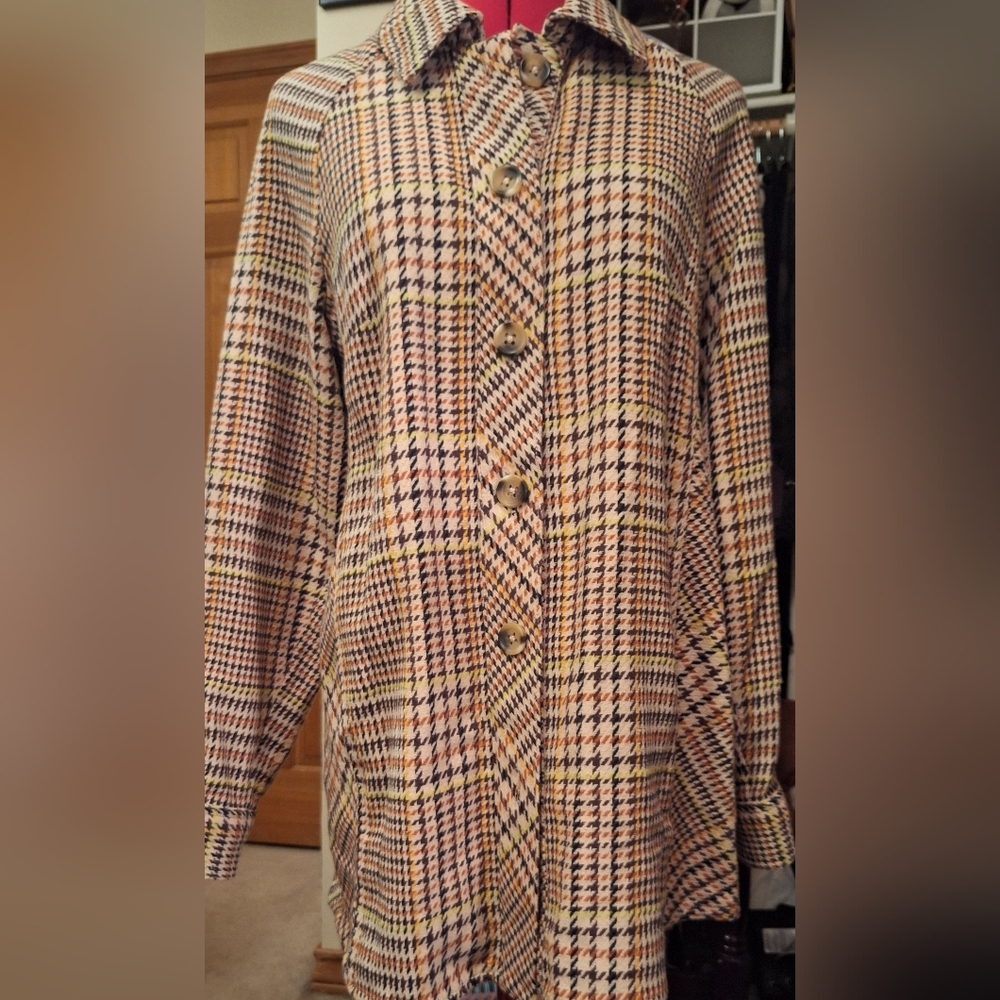 Cabi Colorful Countryside Plaid Button Shacket/Jacket Size S/CH/P